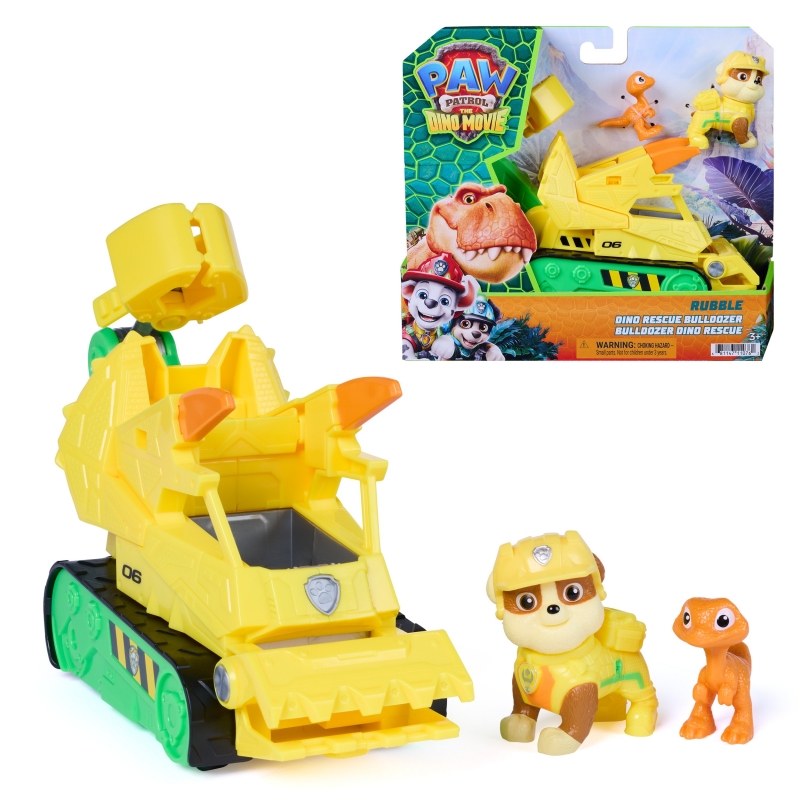 PAW Patrol - Pat Patrouille Le Film Mission Dino - Véhicule Figurine Ruben