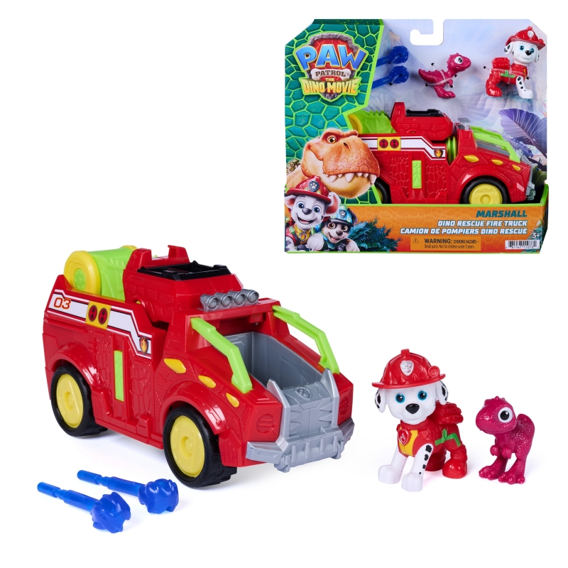 PAW Patrol - Pat Patrouille Le Film Mission Dino - Véhicule Figurine Marcus