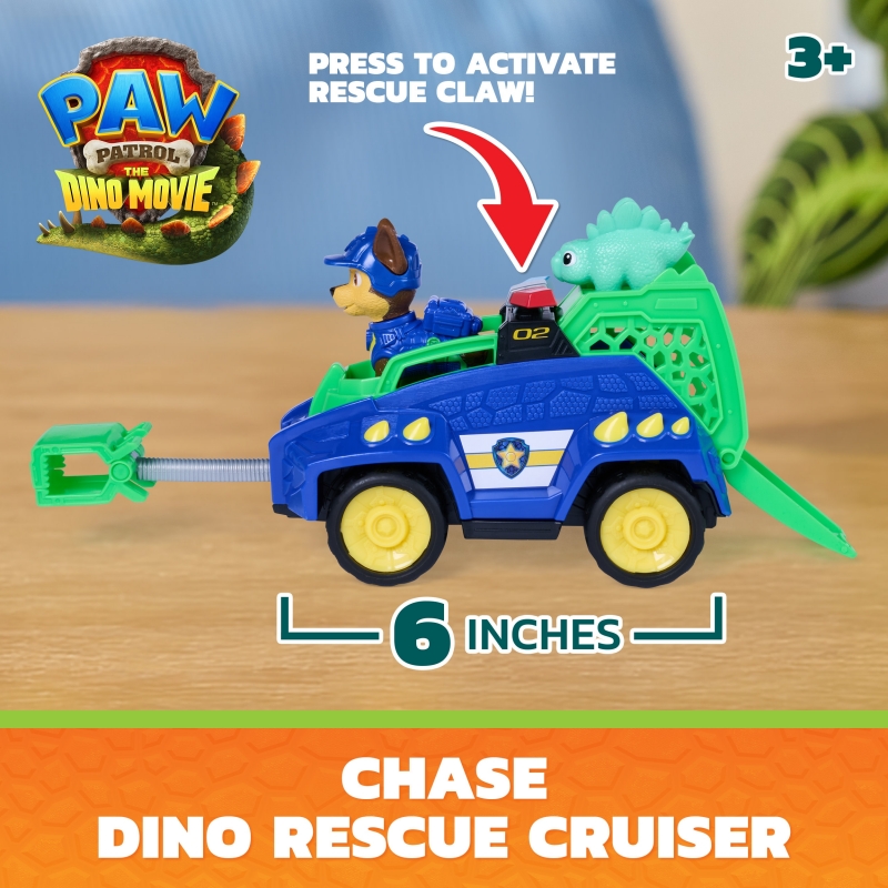 PAW Patrol - Pat Patrouille Le Film Mission Dino - Véhicule Figurine Chase