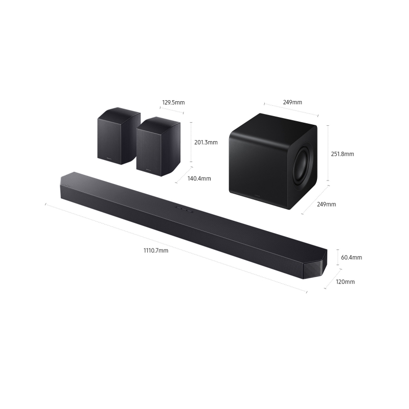 Samsung Soundbar HW-Q930H XC, Audio 9.1.4 canali, potenza 580W, Active Voice Amplifier Pro, Bluetooth 5.3, Q-Symphony, Wireless