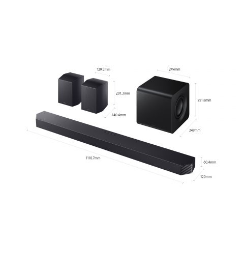 Samsung HW-Q930H XC haut-parleur soundbar Noir 9.1.4 canaux 580 W