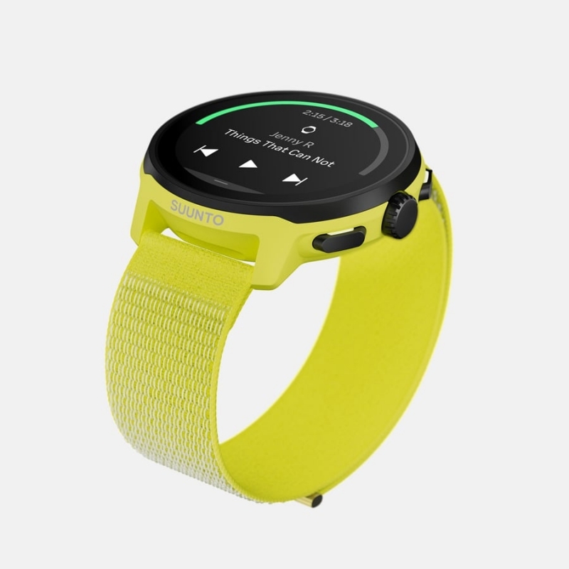 Suunto Run 3,35 cm (1.32") AMOLED 46 mm Numérique 466 x 466 pixels Écran tactile Noir, Jaune GPS (satellite)