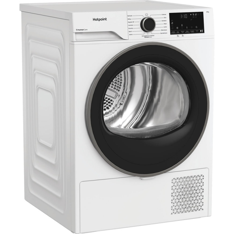 Hotpoint Ariston Ariston HPT 84D BS IT, Asciugatrice Capacità 8kg, classe C, EasyIron, PetHair Removal | Profondità mobile 54cm