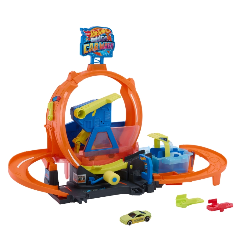 Hot Wheels City Hot Wheels-Méga Looping Station de Lavage-coffret 1 64 Color Shifters