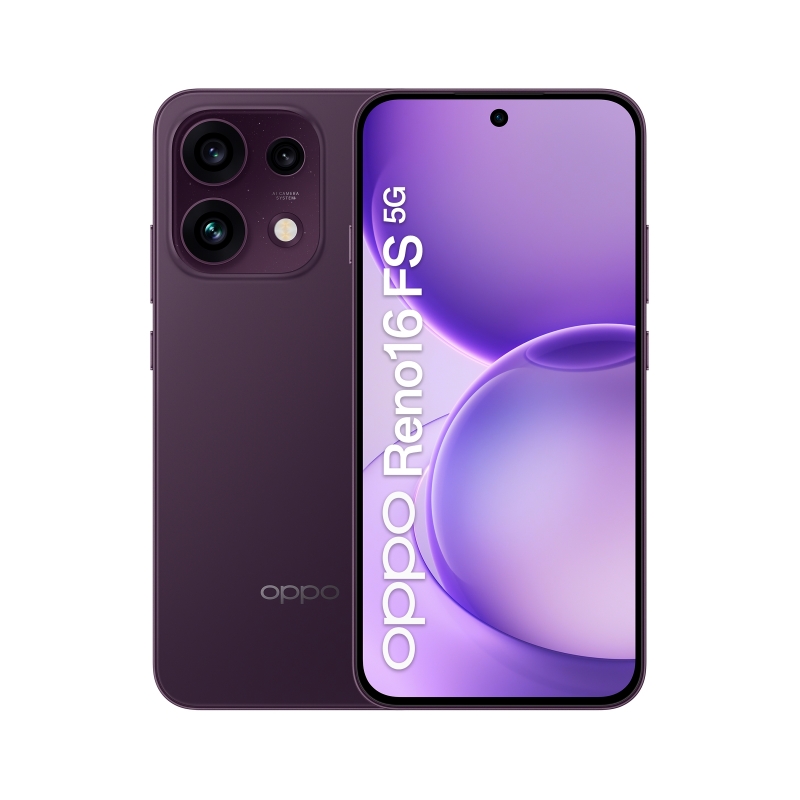 OPPO Reno16 FS 5G 16,7 cm (6.57") SIM doble Android 16.0 USB Tipo C 8 GB 512 GB 6500 mAh Púrpura