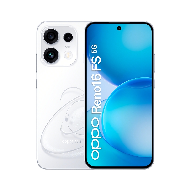 OPPO Reno16 FS 5G 16,7 cm (6.57") SIM doble Android 16.0 USB Tipo C 8 GB 512 GB 6500 mAh Blanco