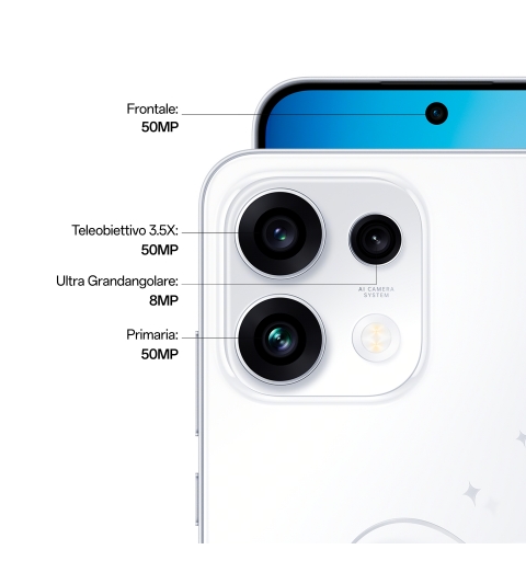 OPPO Reno16 FS 5G 16,7 cm (6.57") SIM doble Android 16.0 USB Tipo C 8 GB 512 GB 6500 mAh Blanco