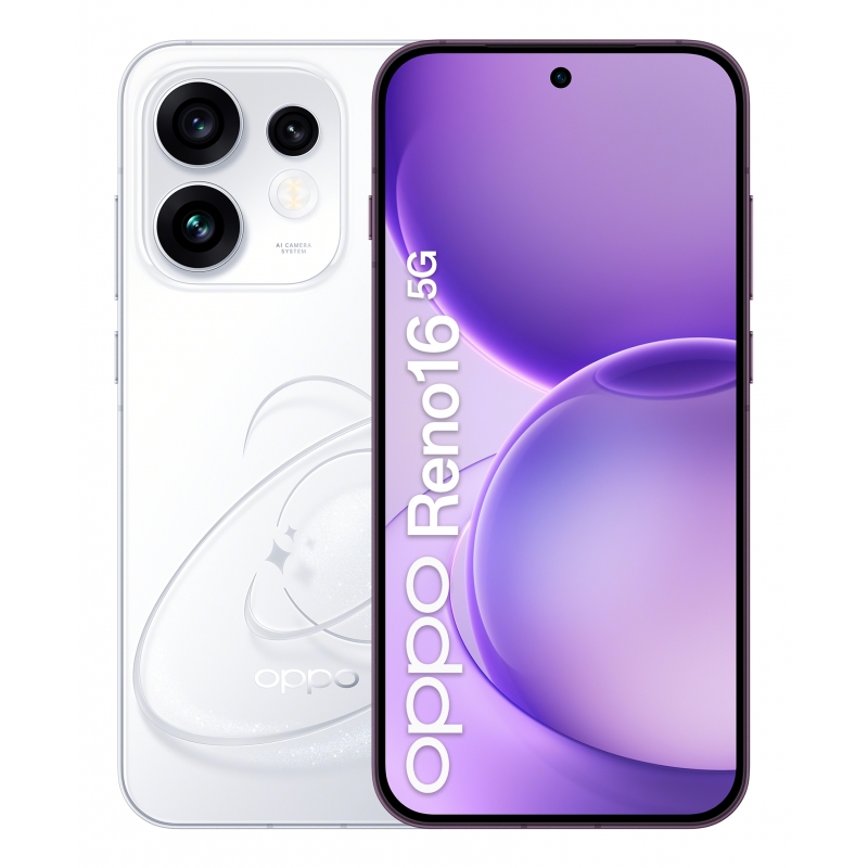 OPPO Reno16 5G 16,1 cm (6.32") SIM doble Android 16.0 USB Tipo C 8 GB 512 GB 6000 mAh Blanco