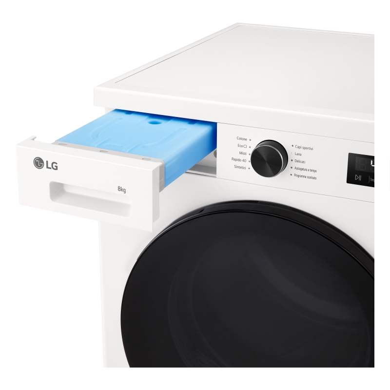 LG RNX1008NWB secadora Independiente Carga frontal 8 kg Blanco