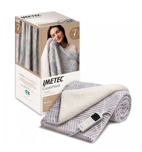 Imetec Adapto Plus Velvet & Sherpa 160x120 Manta eléctrica 150 W Gris Poliéster