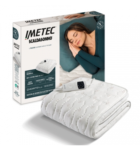 Imetec Adapto Plus Cotone Calentador de cama eléctrico 150 W Blanco Algodón, Poliéster