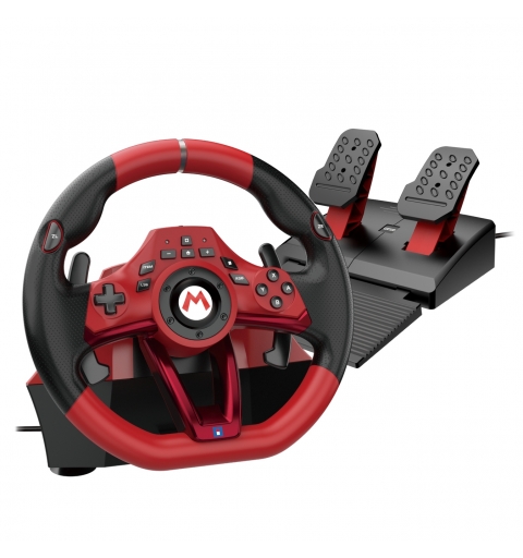 Hori NSX-123E periferica di gioco Nero, Rosso USB Sterzo + Pedali Nintendo Switch 2, Nintendo Switch OLED, Nintendo Switch