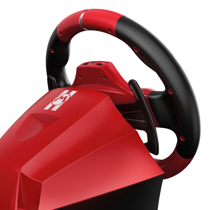 Hori NSX-123E mando y volante Negro, Rojo USB Volante + Pedales Nintendo Switch 2, Nintendo Switch OLED, Nintendo Switch