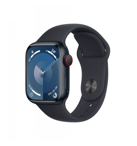 Apple Watch Series 9 GPS + Cellular Cassa 41mm in Alluminio Mezzanotte con Cinturino Sport Mezzanotte - S M