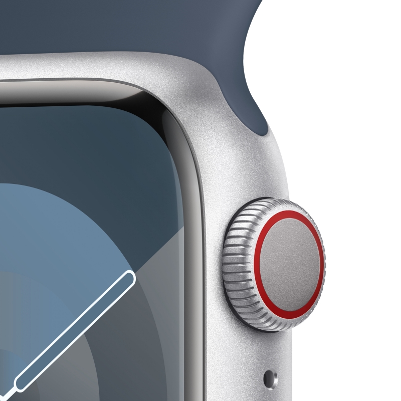 Apple Watch Series 9 41 mm Digital 352 x 430 Pixel Touchscreen 4G Silber WLAN GPS