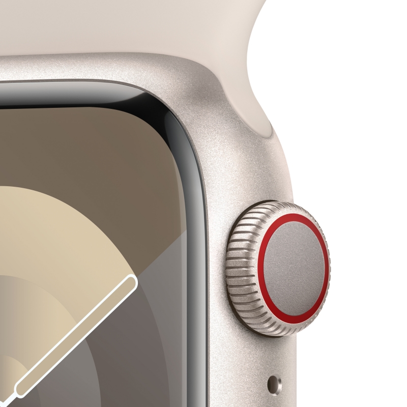 Apple Watch Series 9 41 mm Digital 352 x 430 Pixel Touchscreen 4G Beige WLAN GPS