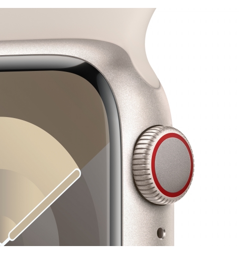 Apple Watch Series 9 GPS + Cellular Cassa 41mm in Alluminio Galassia con Cinturino Sport Galassia - S M