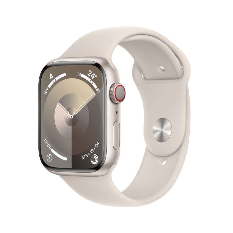 Apple Watch Series 9 GPS + Cellular Cassa 45mm in Alluminio Galassia con Cinturino Sport Galassia - S M Apple Watch Series 9 GPS + Cellular Cassa 45mm in Alluminio Galassia con Cinturino Sport Galassia - S M
