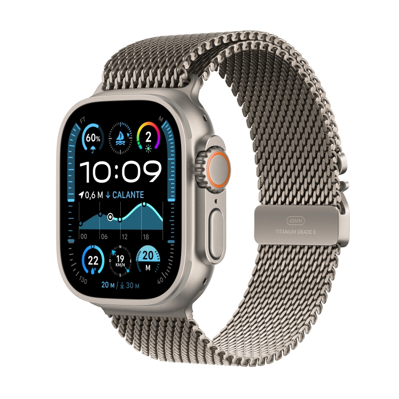 Apple Watch Ultra 2 OLED 49 mm Numérique 410 x 502 pixels Écran tactile 4G Titane Wifi GPS (satellite)
