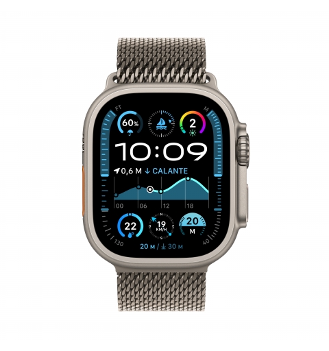 Apple Watch Ultra 2 GPS + Cellular 49mm Cassa in Titanio con Titanio Naturale Milanese Loop - M