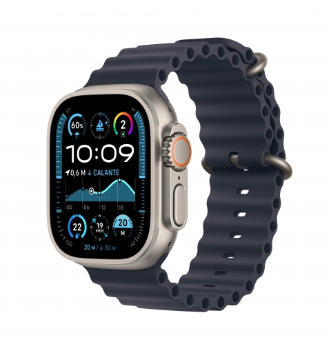 Apple Watch Ultra 2 GPS + Cellular 49mm Natural Titanium Case with Navy Ocean Band