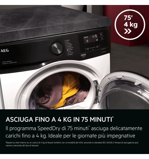 AEG TR7HE1C9 sèche-linge Pose libre Charge avant 9 kg Blanc