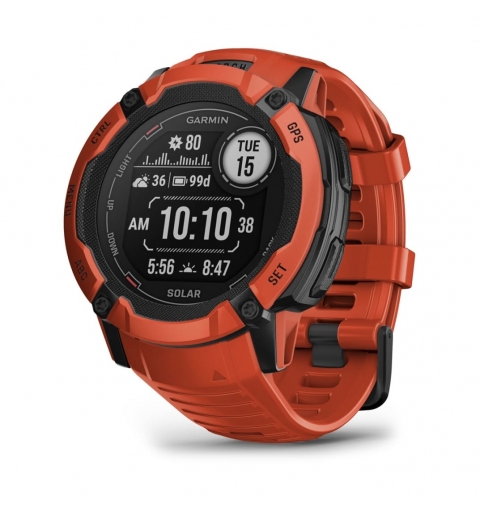 Garmin Instinct 2X Solar 2,79 cm (1.1") MIP 50 mm Digitale 176 x 176 Pixel Touch screen Rosso GPS (satellitare)