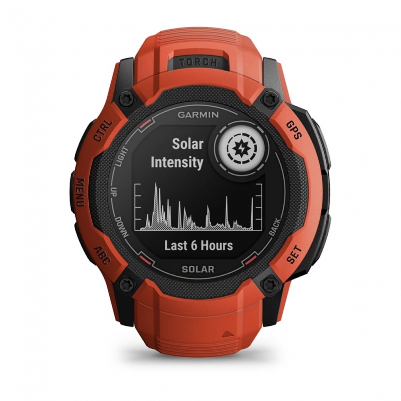 Garmin Instinct 2X Solar 2.79 cm (1.1") MIP 50 mm Digital 176 x 176 pixels Touchscreen Red GPS (satellite)