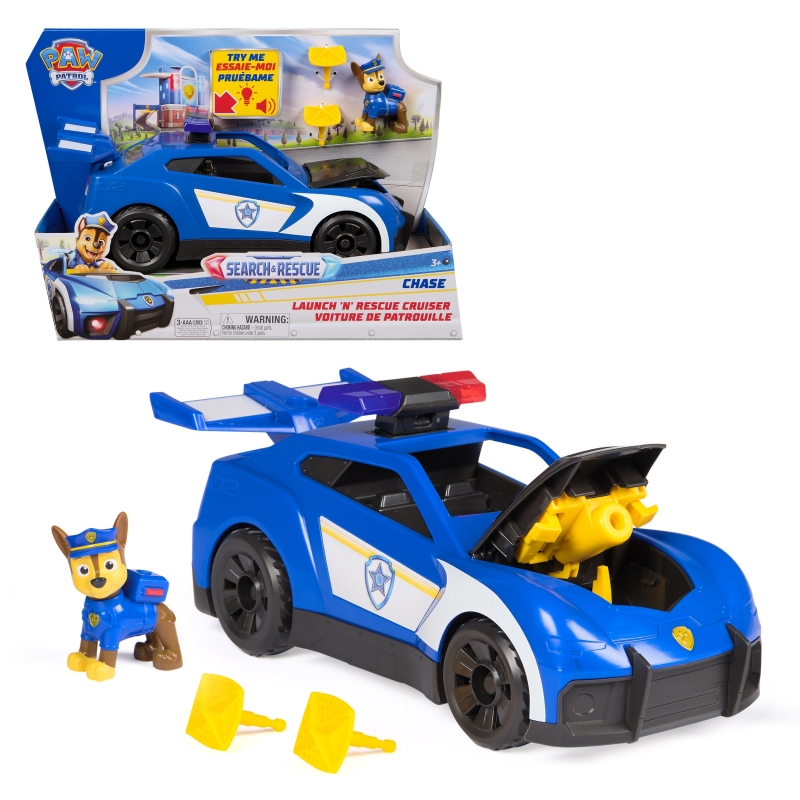 PAW Patrol - Search & Rescue Launch N Rescue Cruiser, Extragroßes Fahrzeug mit Chase Figur