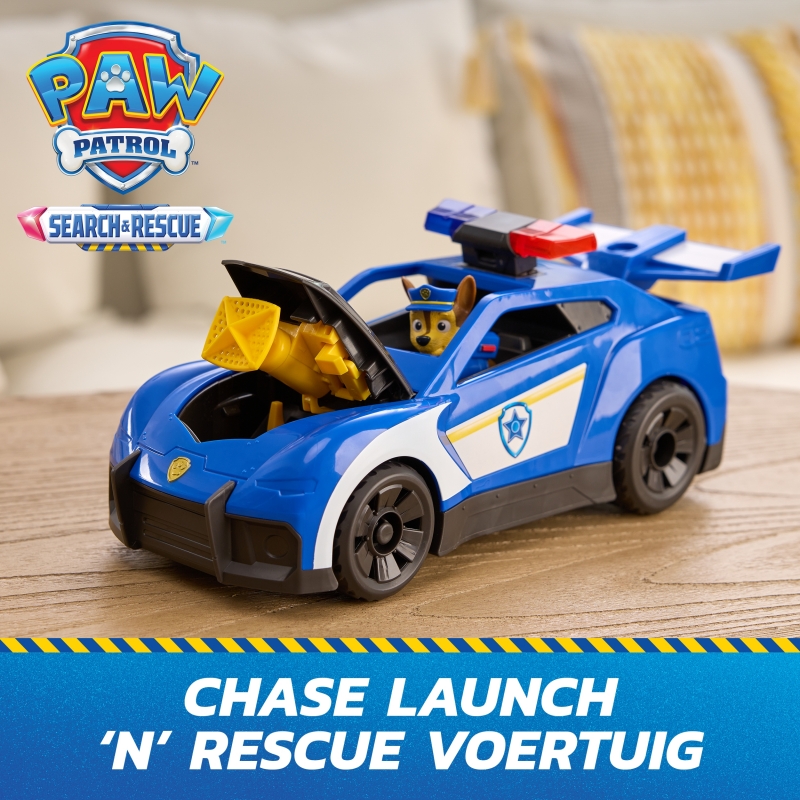 PAW Patrol - Search & Rescue Launch N Rescue Cruiser, Extragroßes Fahrzeug mit Chase Figur