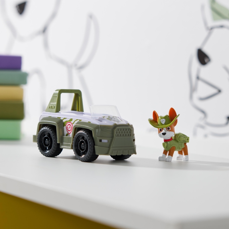 PAW Patrol , Tracker’s Jungle Rescue Vehicle, Toy Truck with Collectible Action Figure, Sustainably Minded Kids Toys for Boys &