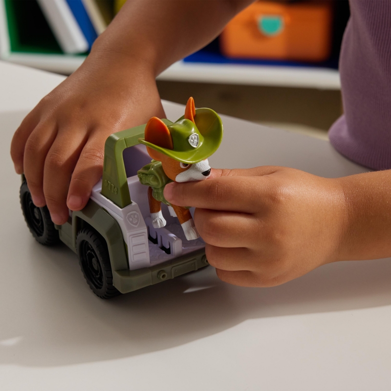 PAW Patrol , Tracker’s Jungle Rescue Vehicle, Toy Truck with Collectible Action Figure, Sustainably Minded Kids Toys for Boys &