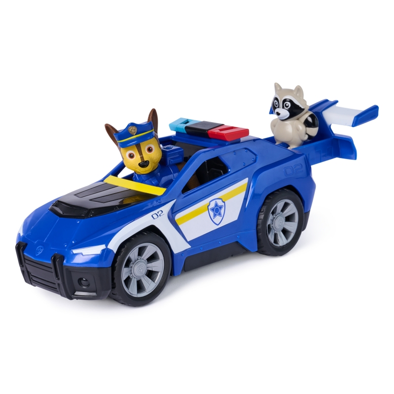 PAW Patrol Search & Rescue, Chase Rescue Cruiser Vehicle with 2 Figures, Police Car Toy with Pull-Back Action, Kids Toys for