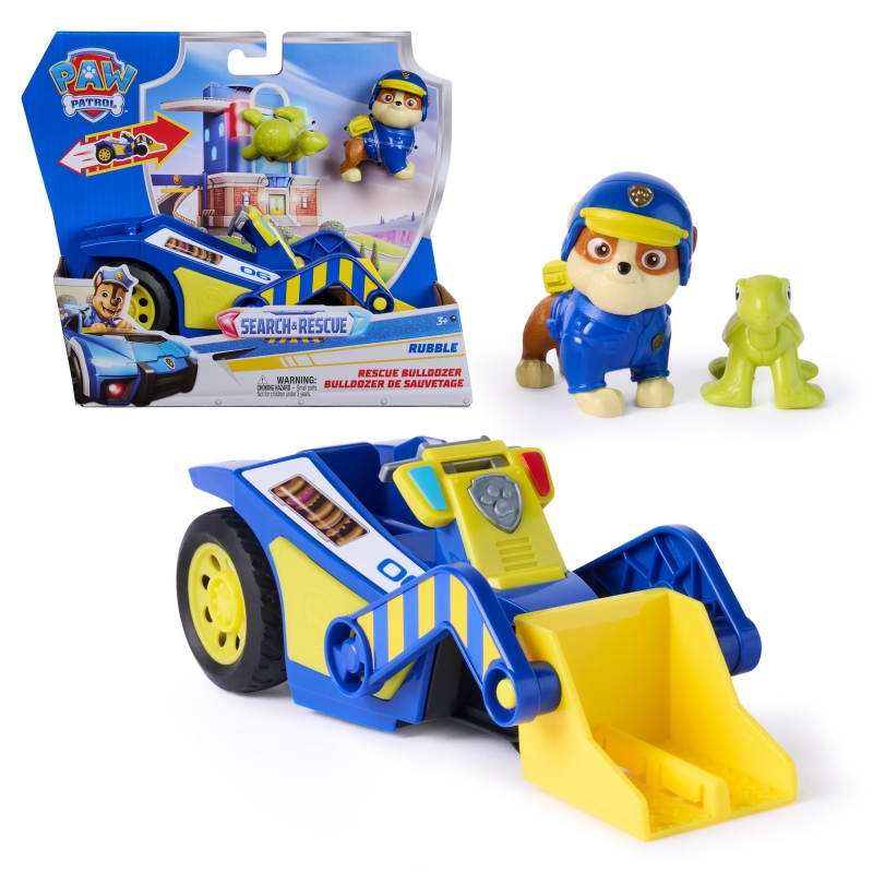 PAW Patrol - Search & Rescue Rubbles Rettungs-Bulldozer mit 2 Figuren