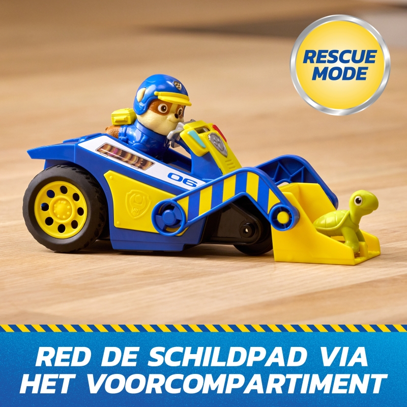 PAW Patrol Patrulla Canina - Pack Excavadora de Rescate Search & Rescue + Figura de Rubble y Tortuga - Patrulla Canina