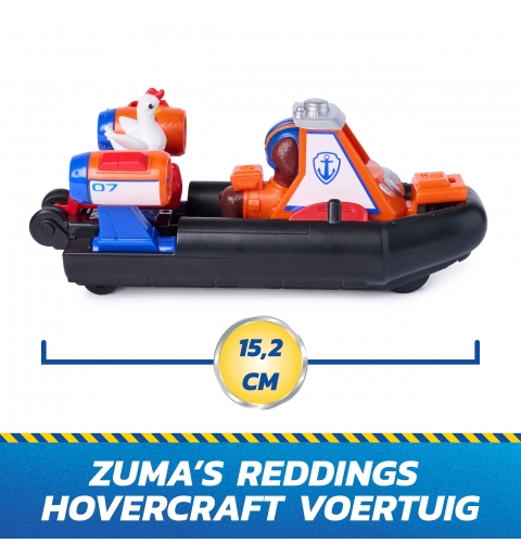 PAW Patrol Search & Rescue, Veicolo acquatico Hovercraft di Salvataggio di Zuma, con 2 Personaggi, Barca Giocattolo a