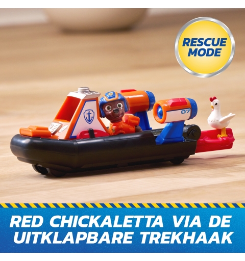 PAW Patrol Search & Rescue, Veicolo acquatico Hovercraft di Salvataggio di Zuma, con 2 Personaggi, Barca Giocattolo a
