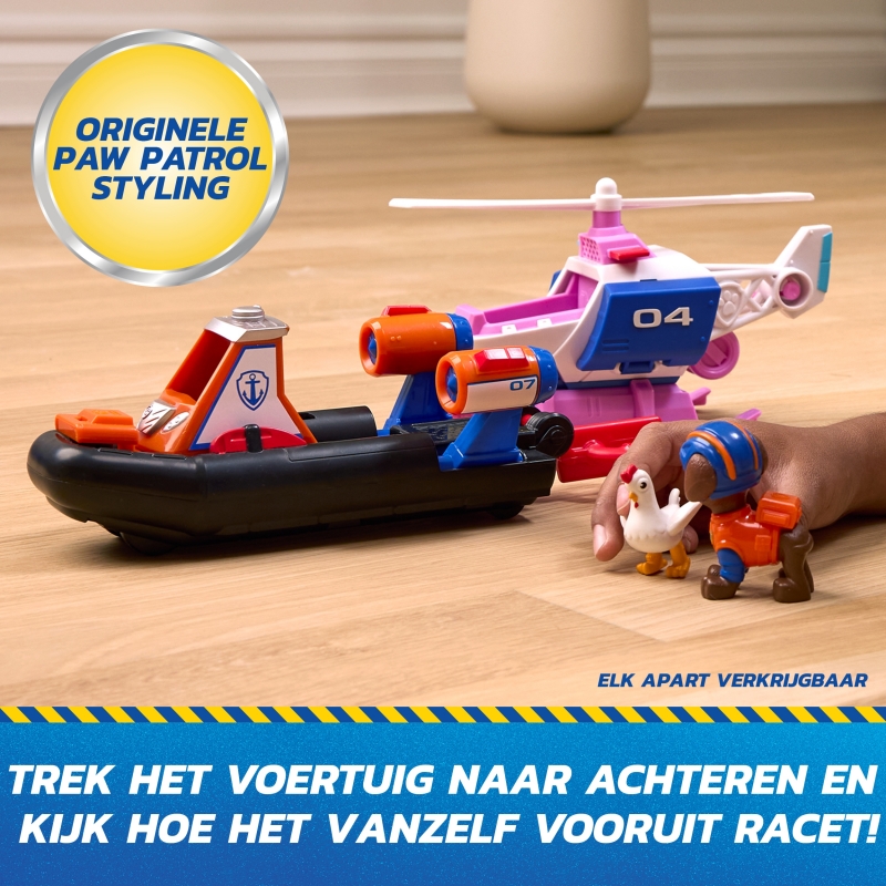 PAW Patrol - Pat Patrouille - Véhicule Figurine Zuma Search & Rescue Mission Détectives - Voiture Figurine À Collectionner -