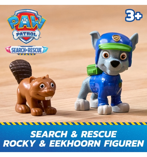 PAW Patrol Search & Rescue, Veicolo per la Raccolta Differenziata di Salvataggio di Rocky con 2 Personaggi, Macchinina