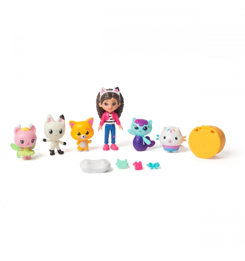Gabby's Dollhouse Gabby et la Maison Magique Le Film - Gabby Dollhouse - Coffret Cadeau 6 Figurines Et 5 Accessoires - Petits