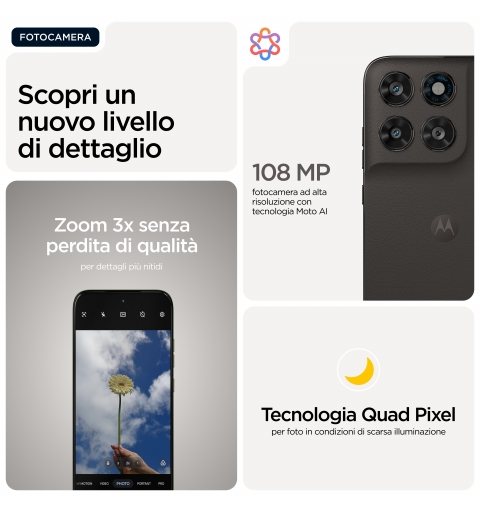 Motorola moto g77 17,3 cm (6.8") Double SIM hybride Android 16.0 5G USB Type-C 8 Go 256 Go 5200 mAh Noir