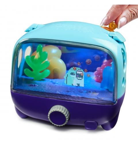 Bitzee , Aquarium, tanque de mascotas digitales interactivas con 30 criaturas marinas virtuales, gran pantalla y luces led,