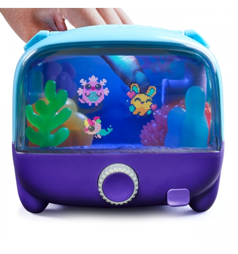 Bitzee , Aquarium, tanque de mascotas digitales interactivas con 30 criaturas marinas virtuales, gran pantalla y luces led,
