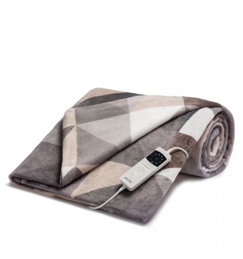 Imetec Adapto Plus Velvet Geometrico 180x140 Couverture chauffante 150 W Gris Polyester