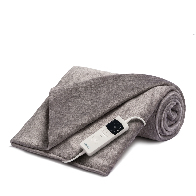 Imetec CaldoPlaid Adapto Plus Mélange 150x100 cm, Plaid riscaldabile, Morbida Coperta elettrica, Tecnologia Adapto Plus,