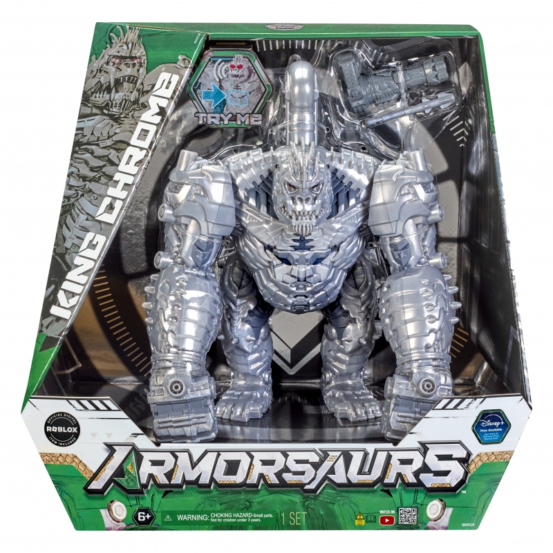 MGA Entertainment Armorsaurs Feature Villain Figure- King Chrome