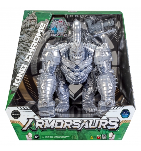 MGA Entertainment Armorsaurs Feature Villain Figure- King Chrome