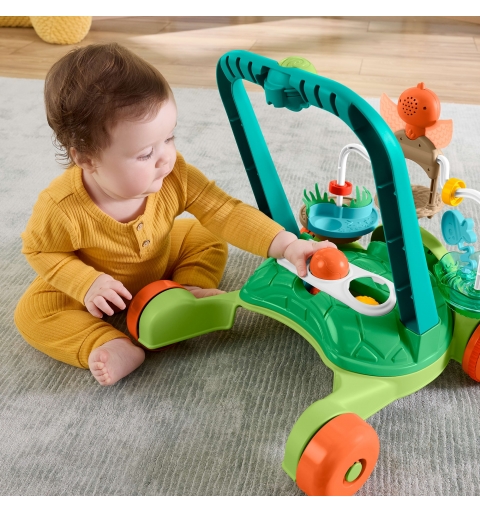 Fisher-Price Andador con actividades Tortuguita andarina de , correpasillos para bebés y niños y niñas pequeños, 5 bolas