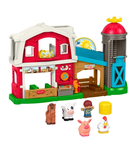 Fisher-Price Little People Caring Fun Animal Farm Playset Toddler Learning Toy, Multilanguage Version