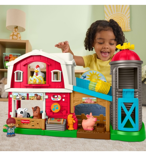 Fisher-Price Little People Caring Fun Animal Farm Playset Toddler Learning Toy, Multilanguage Version